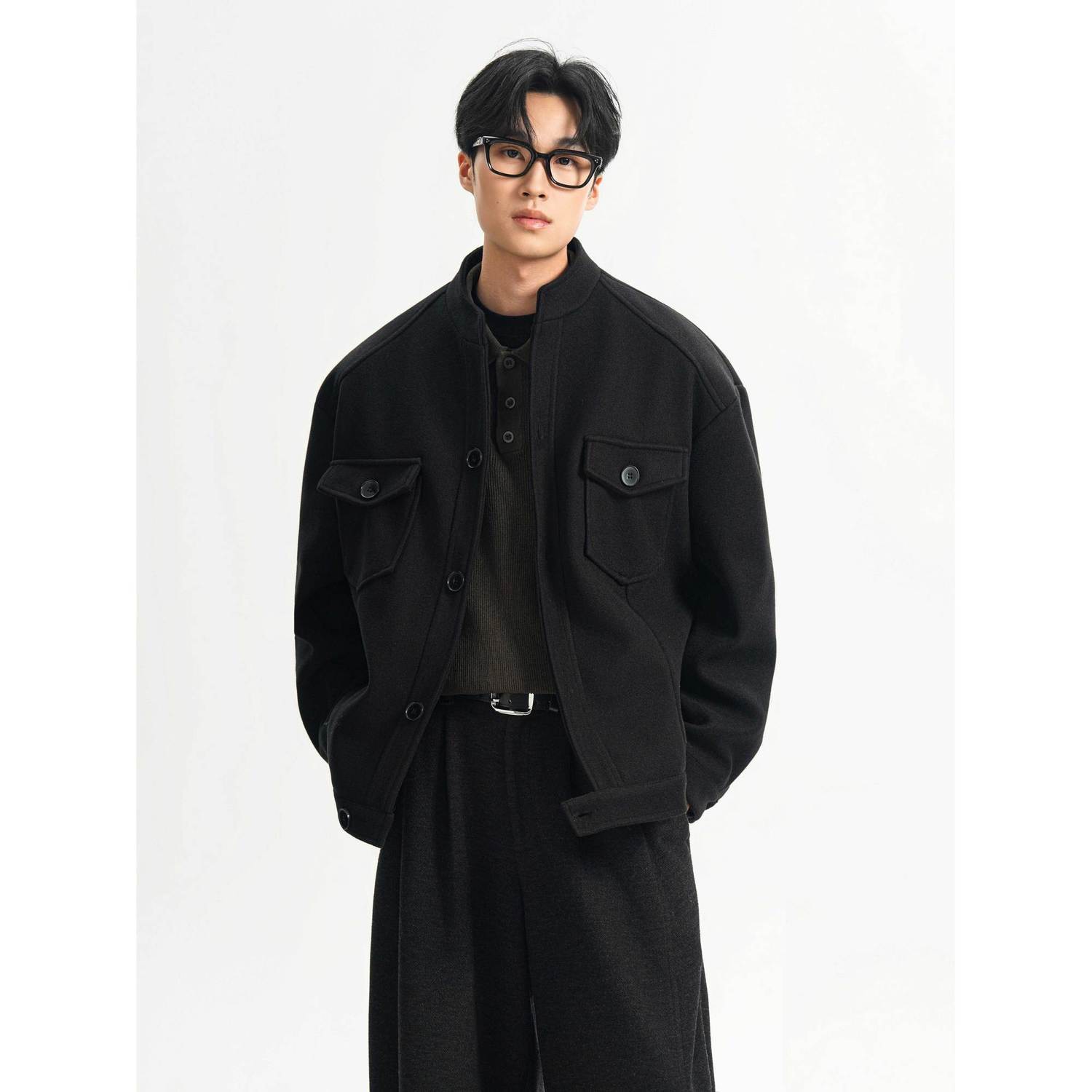 Wool Blend Jacket Man Green He - огляд і ціна Health Wellness Gym