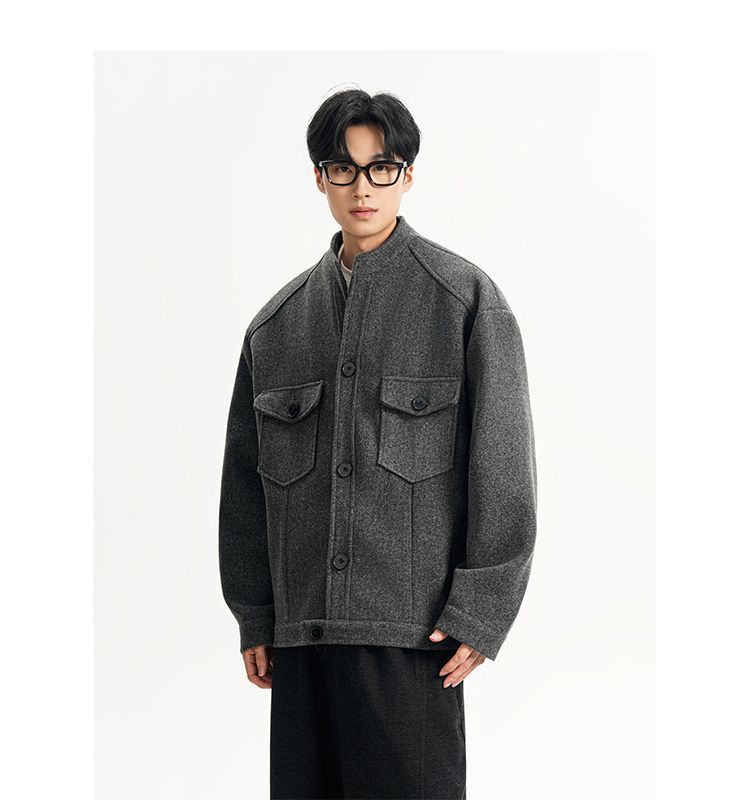 Wool Blend Jacket Man Green He - огляд і ціна Health Wellness Gym