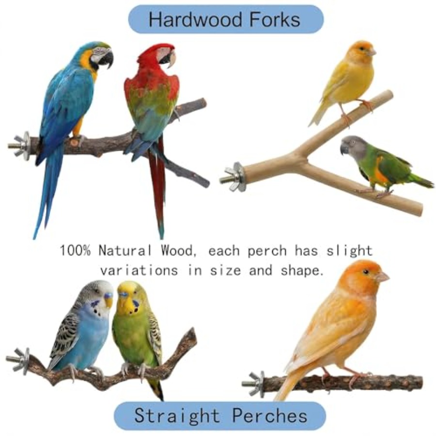 8PCS natural wood bird perches - огляд і ціна Health & Wellness Festival