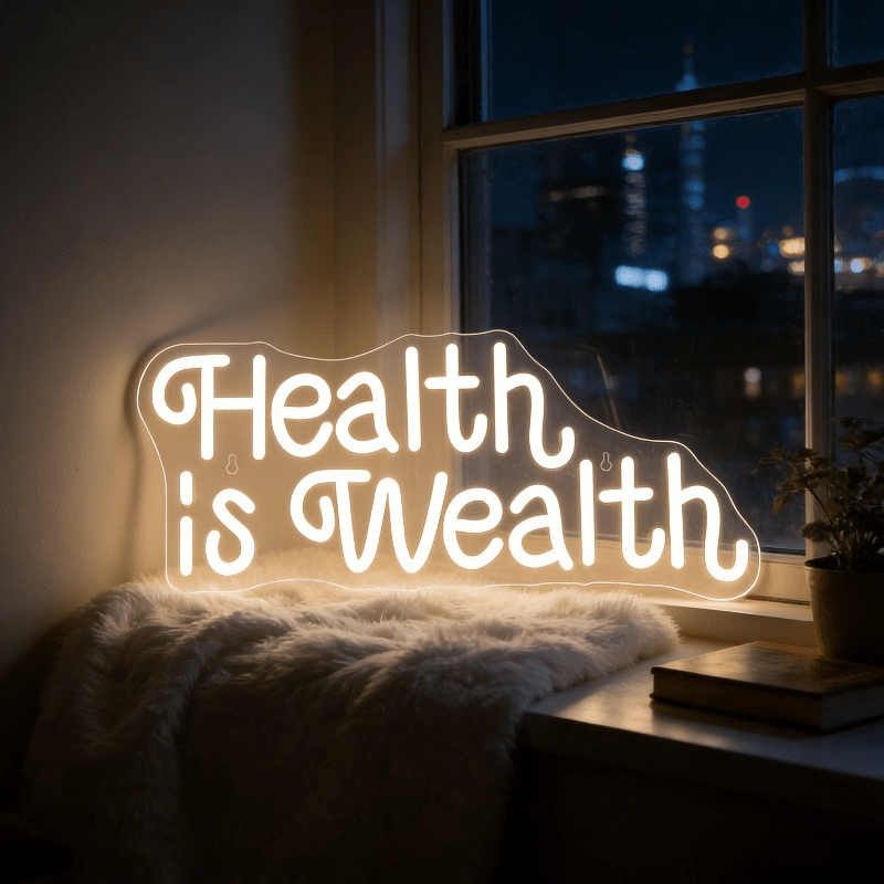 Health is Wealth Neon Sign LED - огляд і ціна Health Wellness Gym