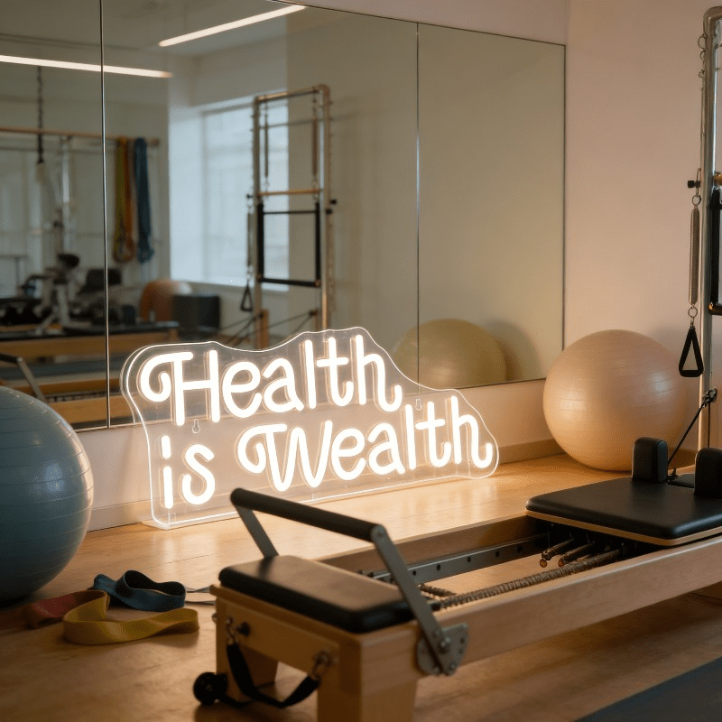 Health is Wealth Neon Sign LED - огляд і ціна Health Wellness Gym